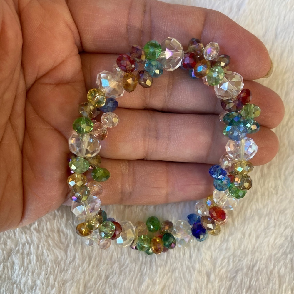 Bundle of 3 Beaded & Jeweled Stretch Bracelets New - Picture 6 of 7
